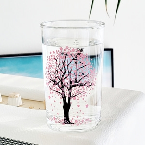 맥주잔 변색 인쇄 각인 홈카페 예쁜 유리컵 하이볼잔 집들이선물 제작 벚꽃