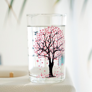 [주문제작가능] 꽃이피는 예쁜 벚꽃술잔 집들이선물 예쁜 특이한 색변하는 인생 소맥 맥주